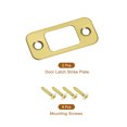 thumbnail image 3 of Uxcell 2Pack Door Strike Plate, 57mm x 25.5mm Stainless Steel Latch Deadbolt Replacement Lock Strike Plates, Gold, 3 of 6
