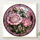 thumbnail image 1 of Cuadros Decorativos 5D bricolaje redondo completo taladro diamante pintura vidrieras rosa Kit decoración (NH3529) Wdftyju  embutido en tela, 1 of 1