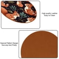 thumbnail image 5 of Squirrel 6PCS Round Coasters, Microfiber Leather Drink Coasters Set of 6, 11x11 cm/4.3x4.3 in Coaster for Drinks, Heat Cup Coasters, Table Coasters for Home and Office, 5 of 6