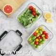 thumbnail image 6 of 12 Sets Glass Food Storage Containers with Lids, Glass Meal Prep Containers, Airtight Glass Bento Boxes, BPA Free & Leak Proof, Pantry Kitchen Storage(12 lids & 12 Containers) - Deep Blue, 6 of 12