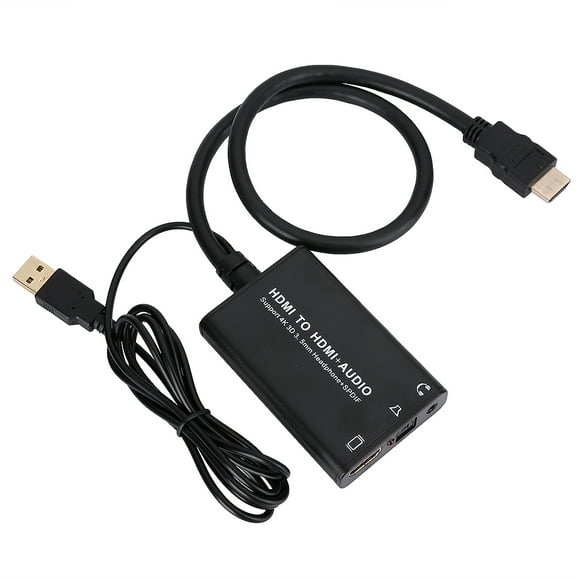 ZOUSSIQI Black 4K 3D 4X2 HDMI Audio Switcher Splitter Extractor SPDIF Optical Video ConverterBlack EL225#20023