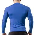 thumbnail image 4 of asjyhkr Mens Undershirts Long Sleeve Crew Neck Tights Breathable Running Workout Gym Athletic Solid Color Shirts, 4 of 6