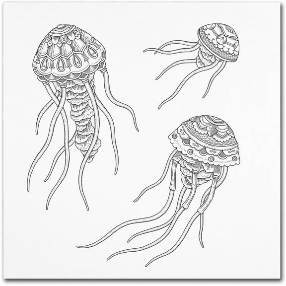 Trademark Fine Art "Jellyfish Family" Canvas Art by Filippo Cardu
