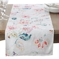 thumbnail image 2 of Saro Lifestyle Primavera Collection Printed Floral Design Table Runner Natural, 2 of 3
