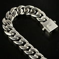 thumbnail image 3 of K-KED Solid 925 Sterling Silver Chain Men 12mm Curb Cuban Link Bracelet 57g/7.8inch, 3 of 8