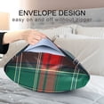 thumbnail image 4 of Yayeee Pillowcase King Size Set of 2 Satin Wrinkle Resistant Pillow Case, Red Green Pattern, 4 of 8