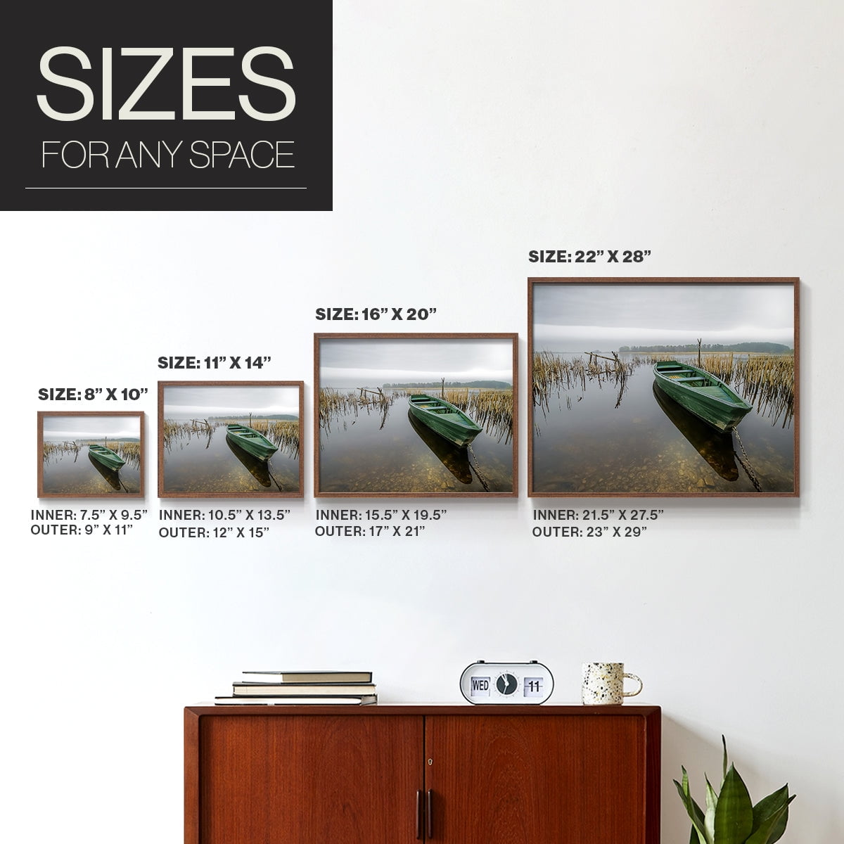 Green One by Mike Calascibetta - Restickable Framed Giclée Print