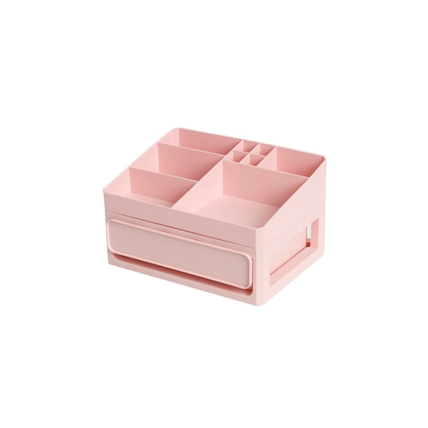 Vogacara Estuche desmontable Caja de almacenamiento de maquillaje Rejilla Exhibición de joyas Cosméticos Cajón Misceláneas Lápices labiales Titular Bolsas de maquillaje Rosa Vogacara CE015457-02