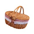 thumbnail image 4 of GROWTH TANK Picnic Basket Rural Practical Wicker Storage Hamper for Park Outdoor Parties Red Plaid, 4 of 9