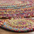 thumbnail image 3 of SAFAVIEH Cape Cod Hamilton Braided Circles Area Rug, 6' x 6' Round, Red/Multi, 3 of 6
