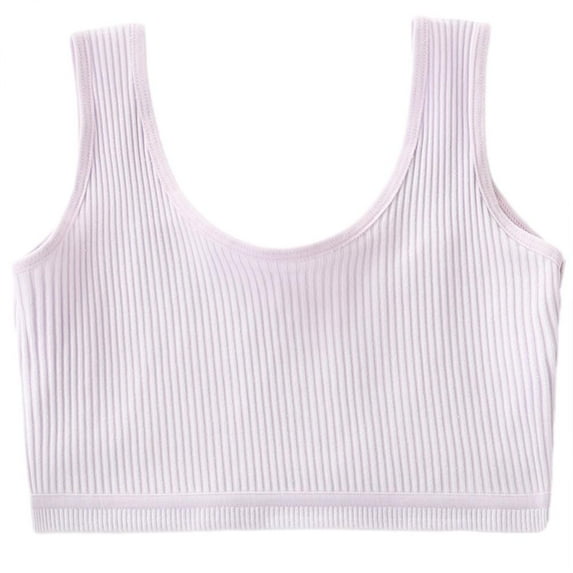 Godderr Kids Girls Sports Bras,Big Girl Solid Color Cotton Development Small Vests,First Bras for Girls 10-12Y