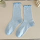 thumbnail image 1 of XmhyTop 10 pares de calcetines de algodón para mujer, calcetines de vestir finos, suaves, cómodos y transpirables, calcetines por encima del tobillo para negocios (azul), 1 of 2
