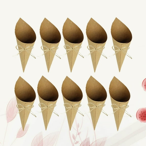 HOMOBABE 50Pcs Conical Paper Wrappers for Confetti and Flower Bouquets