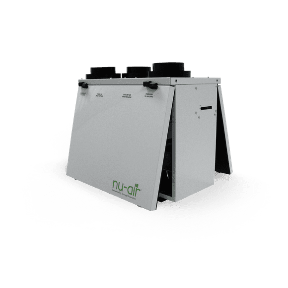 ES100 Nu-Air ES Series Residential Heat Recovery Ventilator 117 CFM @ 0.2 - 5" Top Duct Connection, 120V/1/60 Hz
