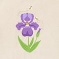 thumbnail image 2 of CafePress - Purple Iris Flower Bees Tote Bag - Unisex Canvas Tote Bag, Beige, 1-Piece, 2 of 6