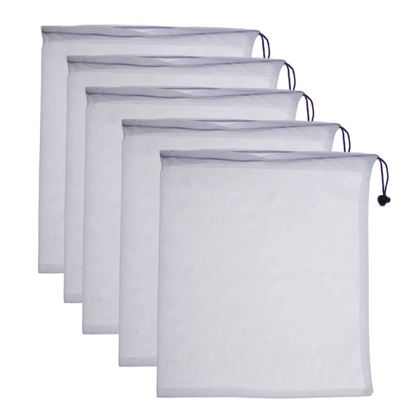 WEUVEB Reusable Grocery Bags Fine Mesh Mesh Bags 8pcs for Fruit and Vegetable Cleaning