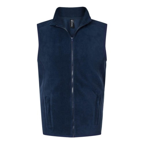 post overalls Fleece Vest navy S Men's Polar Fleece Vest - NAVY