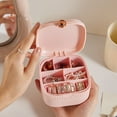 thumbnail image 4 of Uutvmp Jewelry Organizer Box,Ladies Jewelry Box with Mirror,Portable Dustproof Travel Jewelry Box for Teen Girls Earrings,Necklaces,Rings Bracelets (Pink), 4 of 6