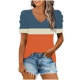 thumbnail image 1 of Blouses pour Femmes, Mode Décontractée Manches Courtes T-Shirt Ample Blouse Tops, 1 of 3