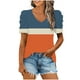 thumbnail image 2 of Fiudx Ofertas de La Semana Mujer Moda Casual Manga Corta Suelta Camiseta Blusa Tops, 2 of 3