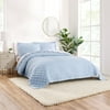 Gap Home Washed Frayed Edge Organic Cotton Quilt, King, Blue