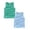 Green, Light Blue, variant on SGMVNU 2 Pack Unisex Kids Tank Tops Boys and Girls Solid Basic Tanks Summer Casual Sleeveless Athletic Shirts, Green, Light Blue, Size 5-6 Years