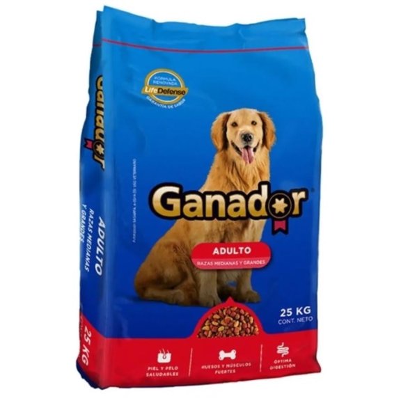 Alimento para Perro Ganador Original Adulto Razas Medianas y Grandes 25 kg
