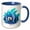 Blue/White, variant on 3drose, Cute Blue Octopus, 15oz Two-tone Blue Mug