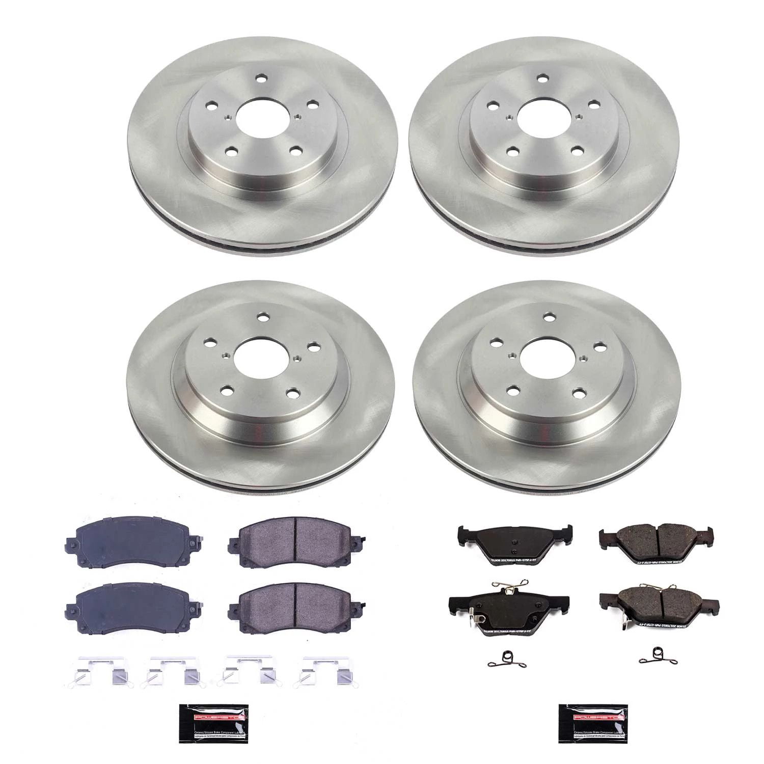 PowerStop Front and Rear Stock Replacement Brake Pad and Rotor Kit Fits: SUBARU Select Models KOE8520