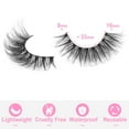 thumbnail image 5 of False Eyelashes Natural Look Clear Band Lashes Cat Eye Faux Mink Eyelashes 3D Volume Fake Lashes Wispy Strip Lashes Pack, 5 of 14