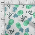 thumbnail image 2 of oneOone Cotton Cambric Sea Green Fabric Tropical Pineapple Diy Clothing Quilting Fabric Print Fabric By Yard 42 Inch Wide, 2 of 4