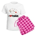thumbnail image 5 of CafePress - I Love Poker Women's Light Pajamas - Women's Short Sleeve Print T-Shirt and Pants Light Cotton Pajama Set, 5 of 7