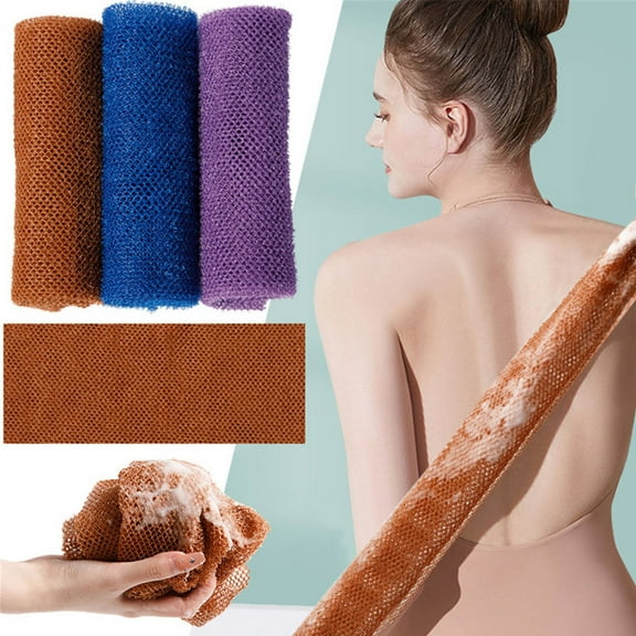 African Net Sponge Exfoliating Bath Towels Long Body Scrubber Wash Cloths for Shower Deep Cleansing Back Scrubber for Smoother Skin