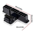 thumbnail image 3 of Tarjeta gráfica ATX3.0 Adaptador cable alimentación 12+4Pin 600W (PH316-38A Plata), 3 of 3