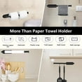 thumbnail image 3 of PHANCIR Paper Towel Holders with 2 Pack Adhesive Hooks, Wall Mount Kitchen Paper Holder Under Cabinet, Black, 3 of 7