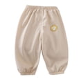 thumbnail image 3 of Toddler 18-24 Months Boys Cargo Joggers Pants Drawstring Jogging Pants Elastic Waist Trousers 6-12 Months 12-24 Months 2T 3T 4T 5T 6T 7T 8T 9T Children Beige School Uniform Pants, 3 of 8