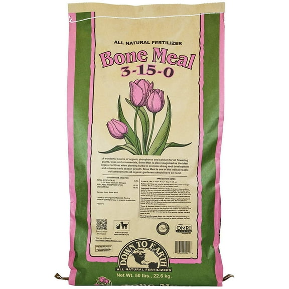 Down to Earth (#DTE01961) Organic Bone Meal Fertilizer 3-15-0, 50 lb