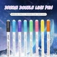 thumbnail image 6 of Wovilon Outline Markers Pens, 8 Colors Double Line Markers Sel-Outline Metallic Markers Shimmer Markers For Art, Christmas, Greeting Cards, Diy, Scrapbook, Easter Egg 5Ml, 6 of 9