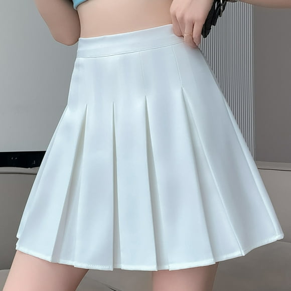 FcBaudy Skirts for Women, Midi Dresses for Women, Summer Dresses for Women Women Fashion Fancy High-Waist Slim Elastic Casual Pleated Frilly Skirt Women Dress