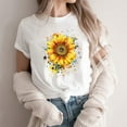 thumbnail image 4 of QETYUW Women's Floral T-Shirts Sunflower Graphic Tees Summer Short Sleeve Crew Neck Shirts Plus Size Casual Tshirt Beach Vacation Tee, 4 of 5
