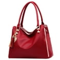 thumbnail image 4 of MasteelfCA PU Leather Handbag Large Capacity Tote Bag Multi-Pocket Cross-Body Shoulder Bag, 4 of 7