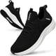 thumbnail image 1 of Zapatillas para correr Feethit Slip on Tennis para hombre, color negro y blanco, 12, 1 of 6