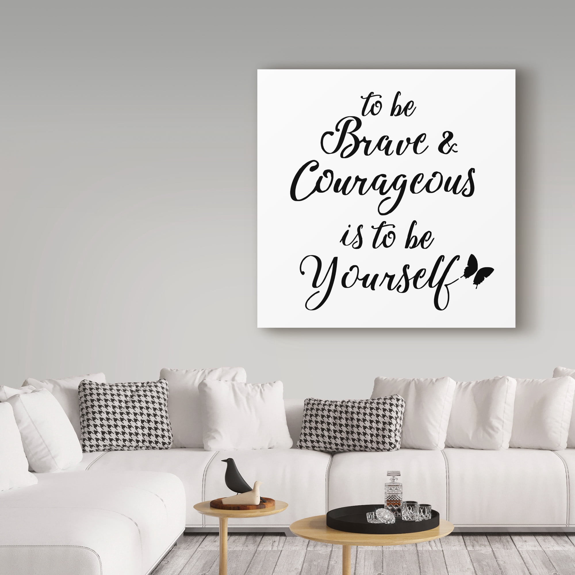 Trademark Fine Art 'Be Yourself Stencil Quote' Canvas Art by Art Licensing Studio