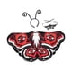 thumbnail image 1 of Disfraz de de polilla para Halloween, accesorios fotográficos para fiestas de disfraces, cumpleaños y festivales. Rojo Blanco Negro, 1 of 8