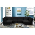 thumbnail image 4 of Meridian Furniture Alina Black Velvet Modular Sectional, 4 of 11