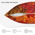 thumbnail image 5 of Kll Autumn Leaf Decorative Throw Pillow Covers Velvet Soft For Couch Sofa Bedroom Living Room Outdoor -16"X16", 5 of 8