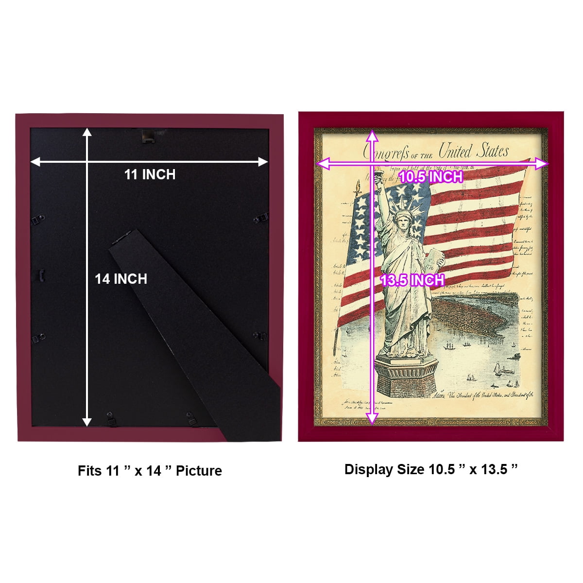 USE D # Proud To Be An American I -Framed Print w/glass-Cherry Red