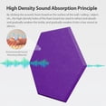 thumbnail image 2 of Paneles acústicos Amantech de alta densidad, paquete de 12 unidades, color violeta hexagonal, 2 of 7