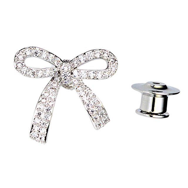 Camisa de Mujer Yuyangstore broche de Bowknot Alfileres de solapa de Cristal