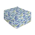 thumbnail image 1 of Abstract Rectangle Pouf, Random Paintbrush Strokes Modern Repetitive Bold Hits in Cold Tones, Under Desk Foot Stool for Living Room Office Ottoman with Cover, 25", White and Multicolor, by Ambesonne, 1 of 4